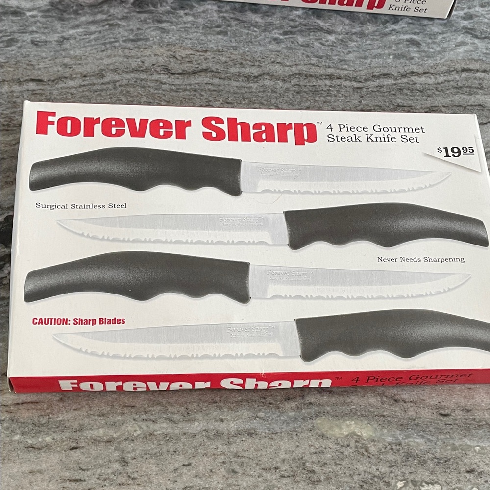 Forever Sharp Knife Sets - Black Handles - 2 different sets - Picture 4 of 5